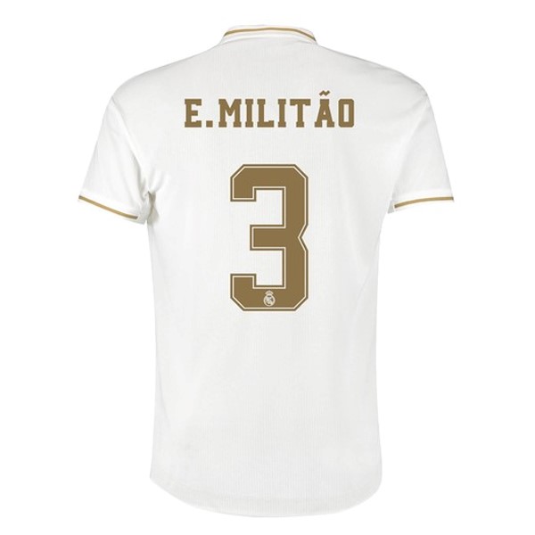 Trikot Real Madrid NO.3 E.Militão Heim 2019-20 Weiß Fussballtrikots Günstig